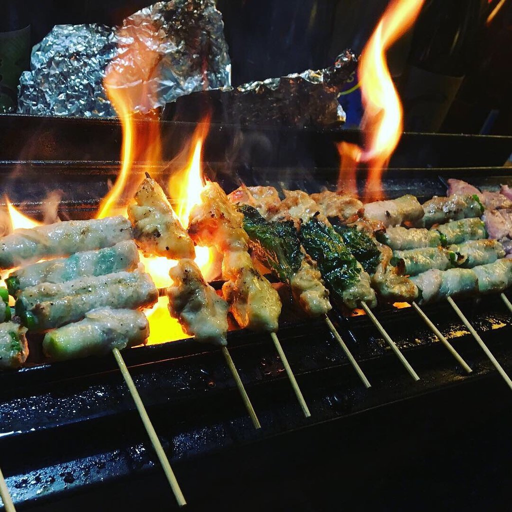 Charcoal fire Kushiyaki Chubo Kuraku Nishi-funabash
